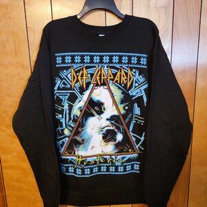 DEF LEPPARD HYSTERIA Sweatshirt Adult XL Long Sleeve Crew Neck Ugly Christmas A3